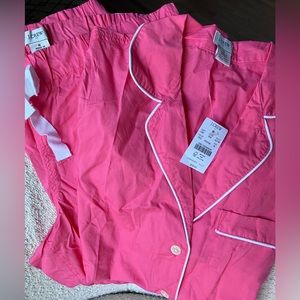 NWT J.Crew Pajama Set Bubblegum Pink!